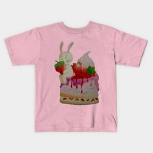 Bunch of Bunnies - time for dessert Kids T-Shirt